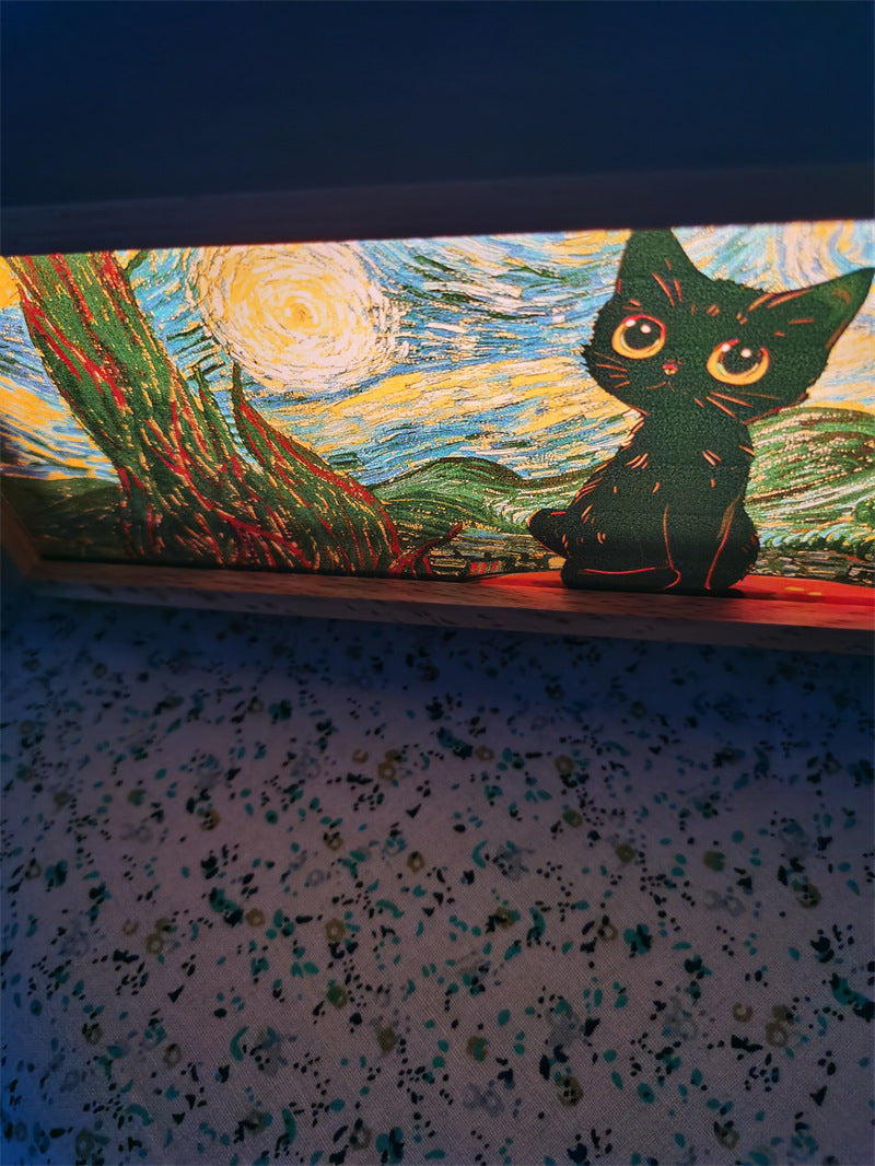 Exquisite Black Cat Bluetooth Speaker, Christmas Gift Night Light