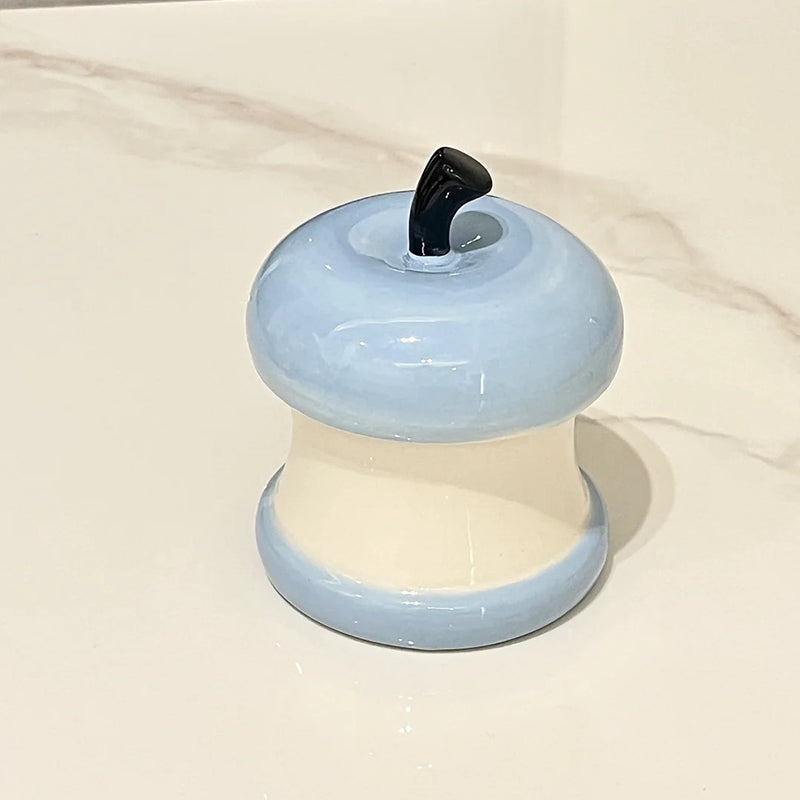 Exquisite ceramic apple desktop organizer ashtray, toothpick box