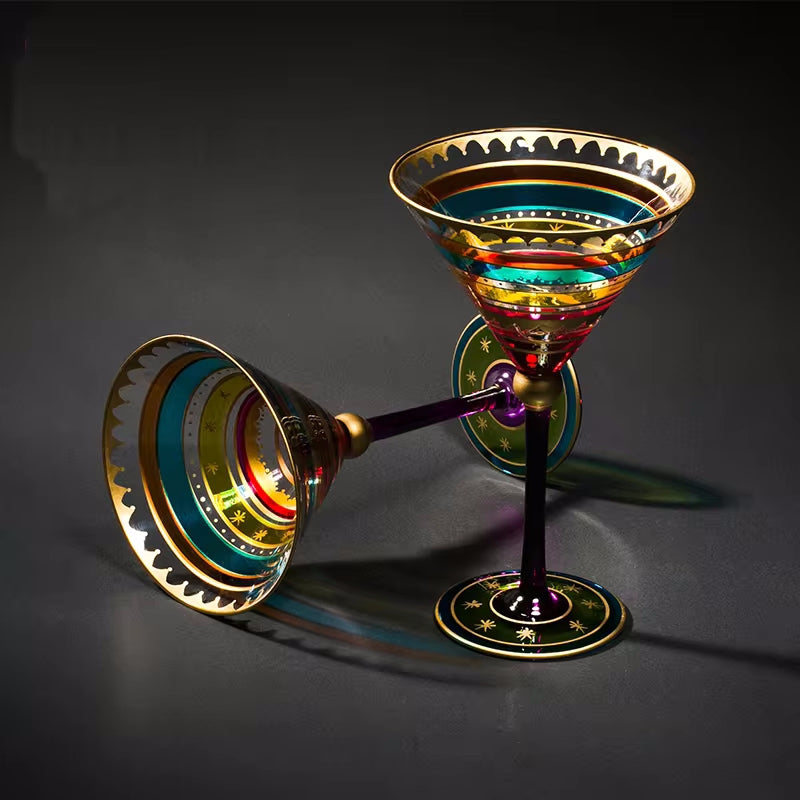 Exquisite Cocktail Multi-Color Glass Cup ,Pretty Home Wine Glass Furnishings