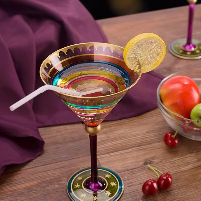 Exquisite Cocktail Multi-Color Glass Cup ,Pretty Home Wine Glass Furnishings