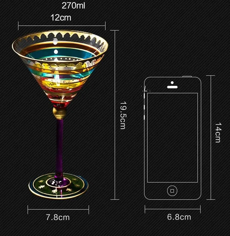 Exquisite Cocktail Multi-Color Glass Cup ,Pretty Home Wine Glass Furnishings