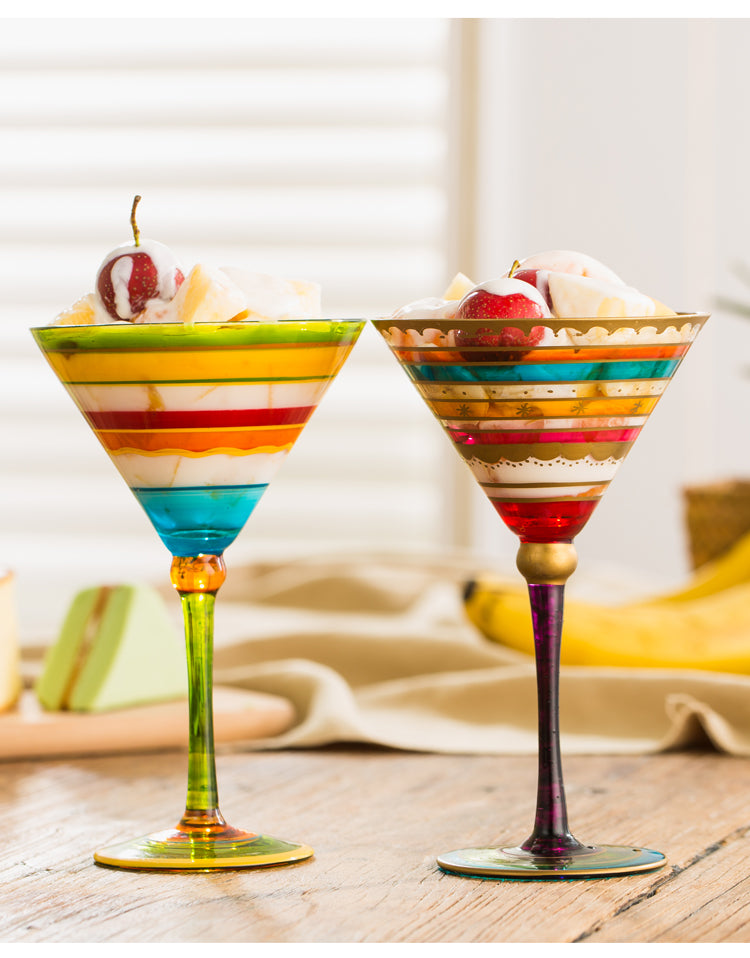 Exquisite Cocktail Multi-Color Glass Cup ,Pretty Home Wine Glass Furnishings