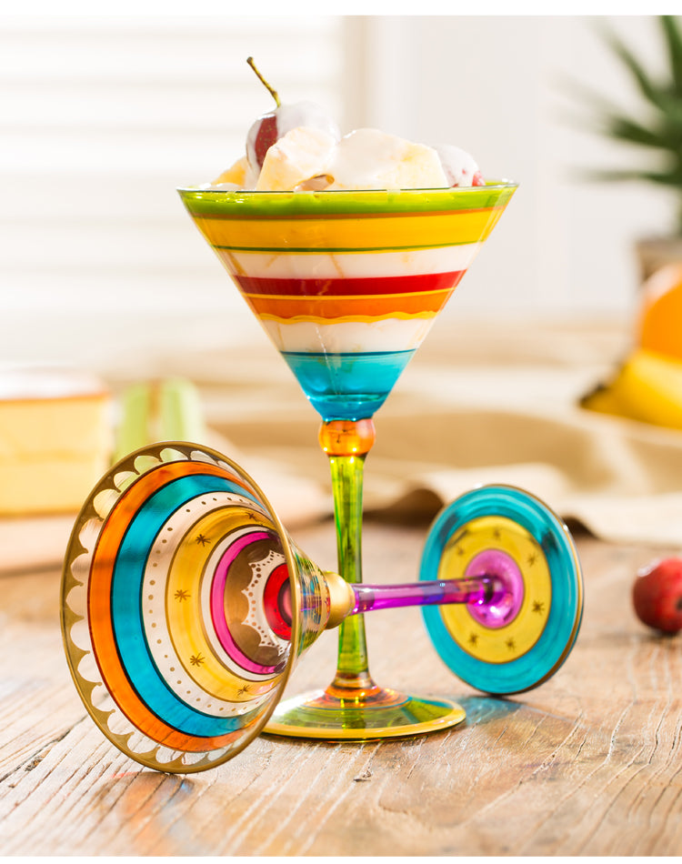 Exquisite Cocktail Multi-Color Glass Cup ,Pretty Home Wine Glass Furnishings
