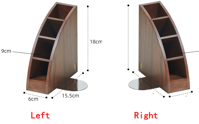 Exquisite Study Wooden Bookends With Multiple Storage Compartments