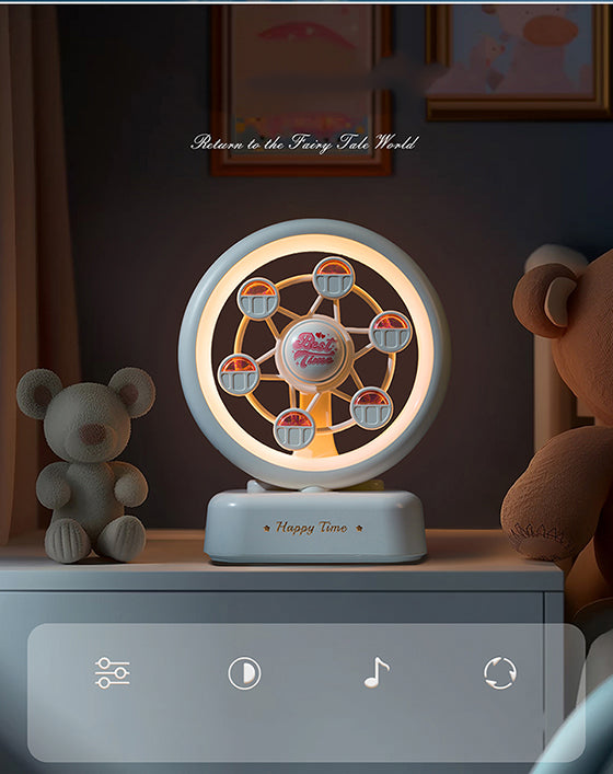 Ferris Wheel Bluetooth Speaker - 360° Rotating LED Mood Light,Beautiful Gifts