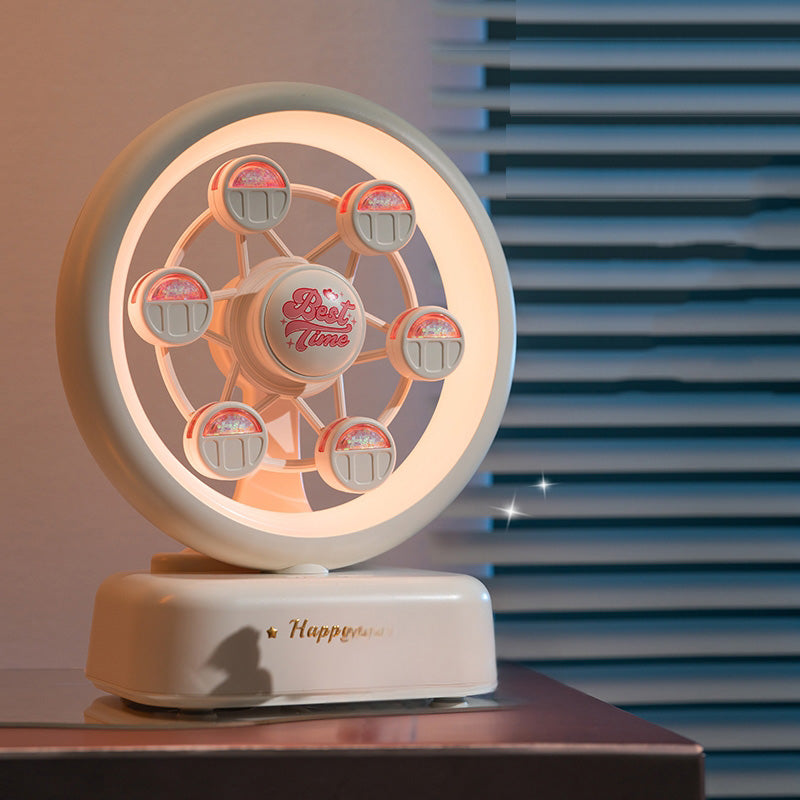 Ferris Wheel Bluetooth Speaker - 360° Rotating LED Mood Light,Beautiful Gifts