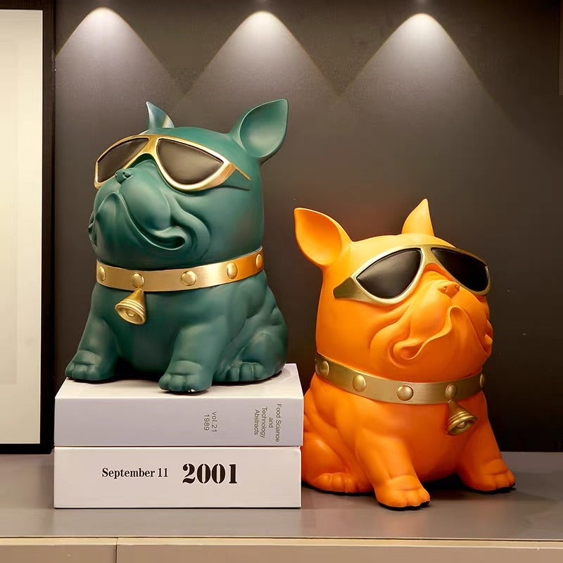French Bulldog Resin Tissue Box Holder - Modern Home & Office Accent