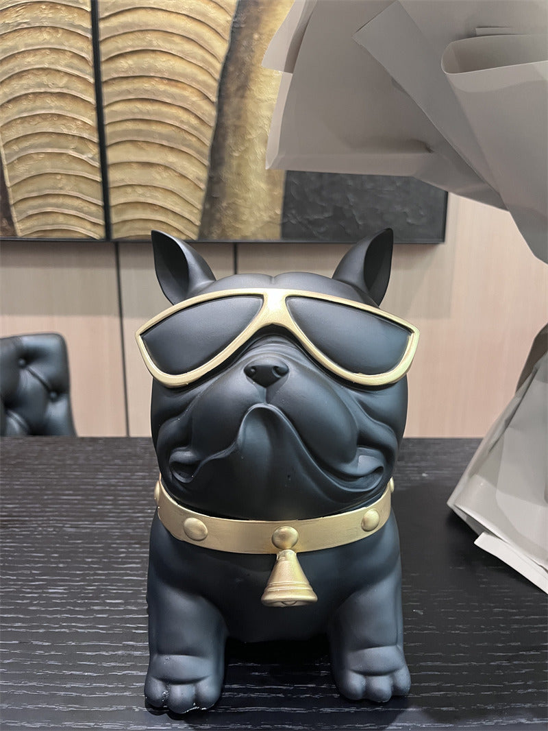 French Bulldog Resin Tissue Box Holder - Modern Home & Office Accent