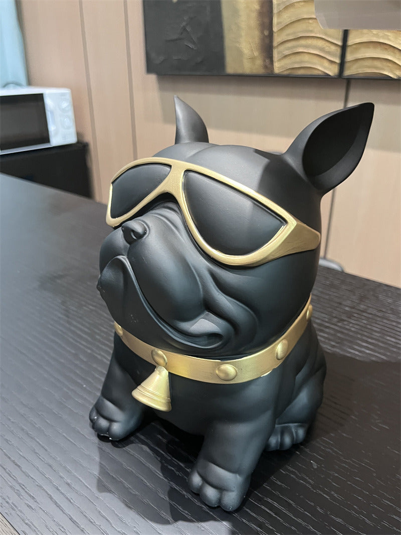 French Bulldog Resin Tissue Box Holder - Modern Home & Office Accent