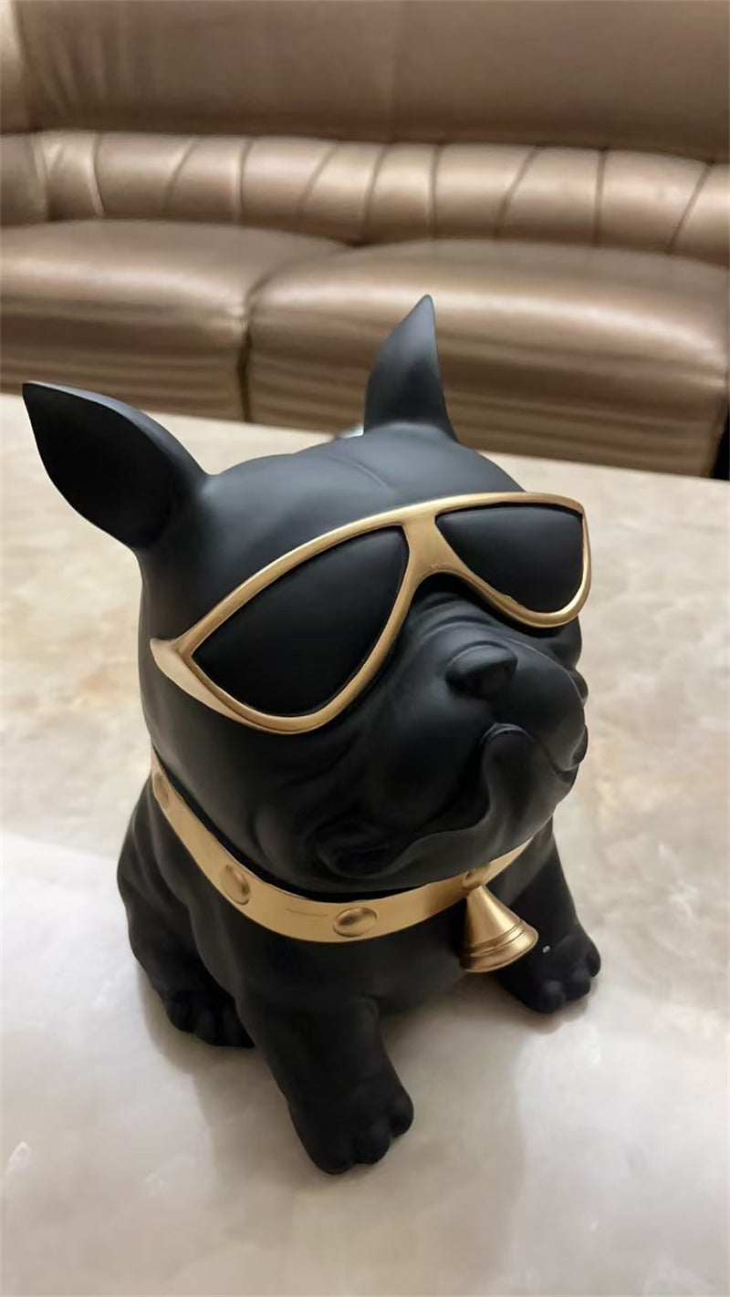 French Bulldog Resin Tissue Box Holder - Modern Home & Office Accent