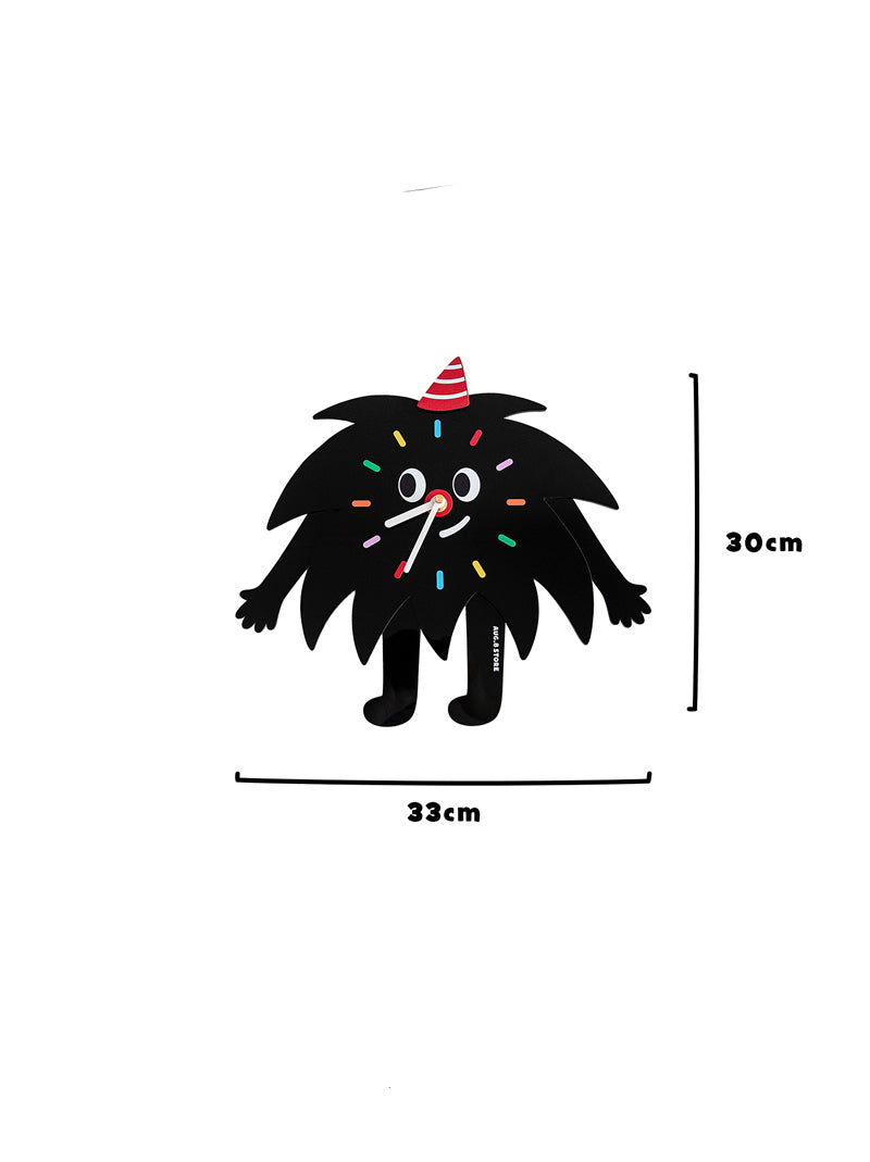 Fun Black Little Monster Decorative Wall Clock, Children'S Room Decoration