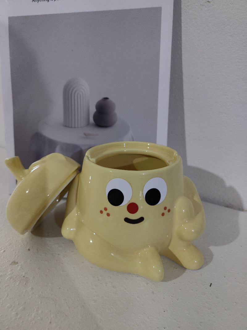 Fun Cartoon Fruit Doll Ceramic Ashtray