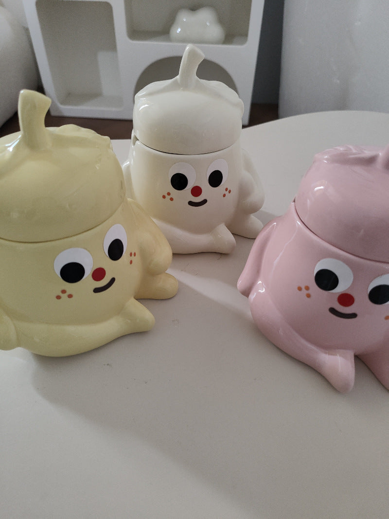 Fun Cartoon Fruit Doll Ceramic Ashtray