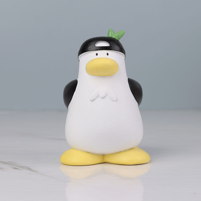 Fun Cartoon Seagull with Baseball Cap Glasses Stand - Creative Desk Decor