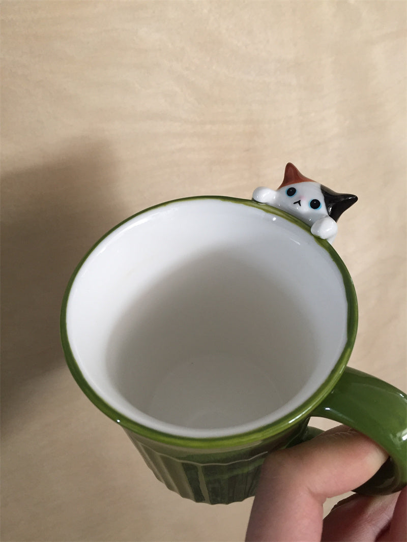 Fun Cat Mug - Whimsical Kitten Coffee Cup,Creative Gifts