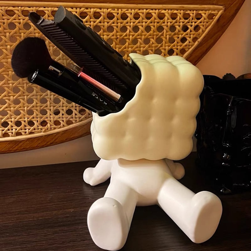 Fun Little Dessert Ceramic Pen Holder, Office Desk Decoration