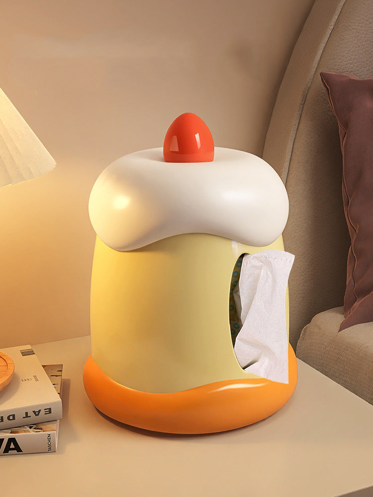 Fun Pudding Ceramic Tissue Box: Delightful Addition to Room