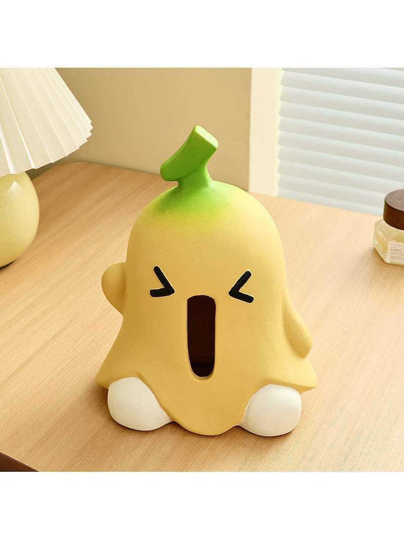 Funny Big Mouth Banana Art Tissue Box, Unique Home Decoration