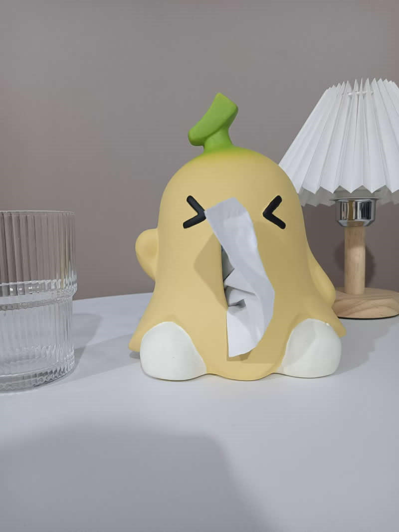 Funny Big Mouth Banana Art Tissue Box, Unique Home Decoration