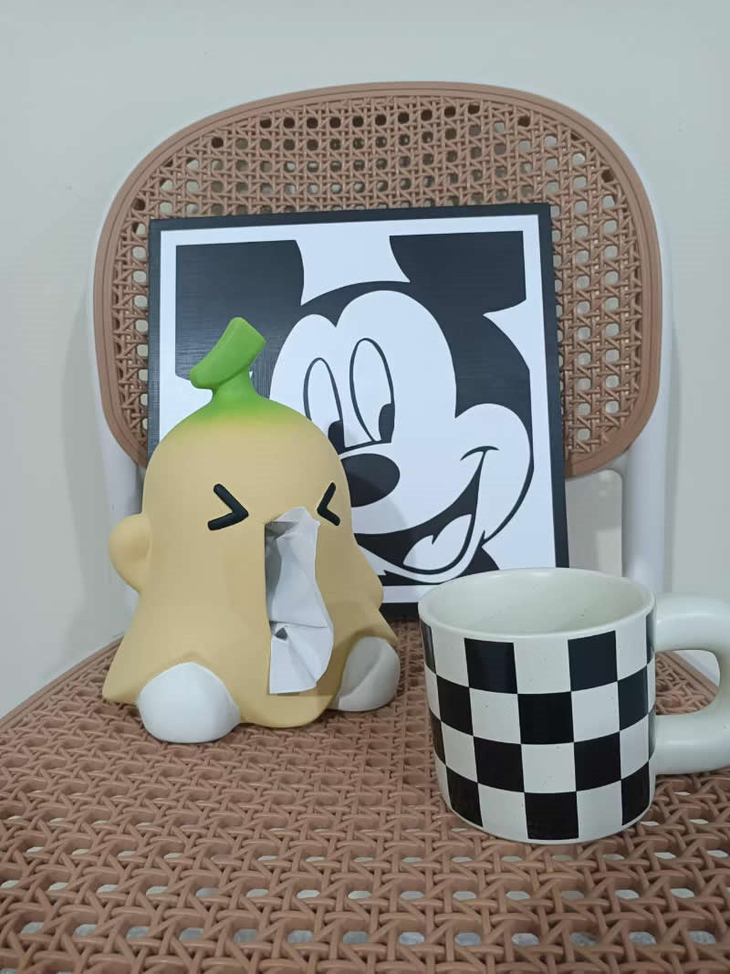 Funny Big Mouth Banana Art Tissue Box, Unique Home Decoration