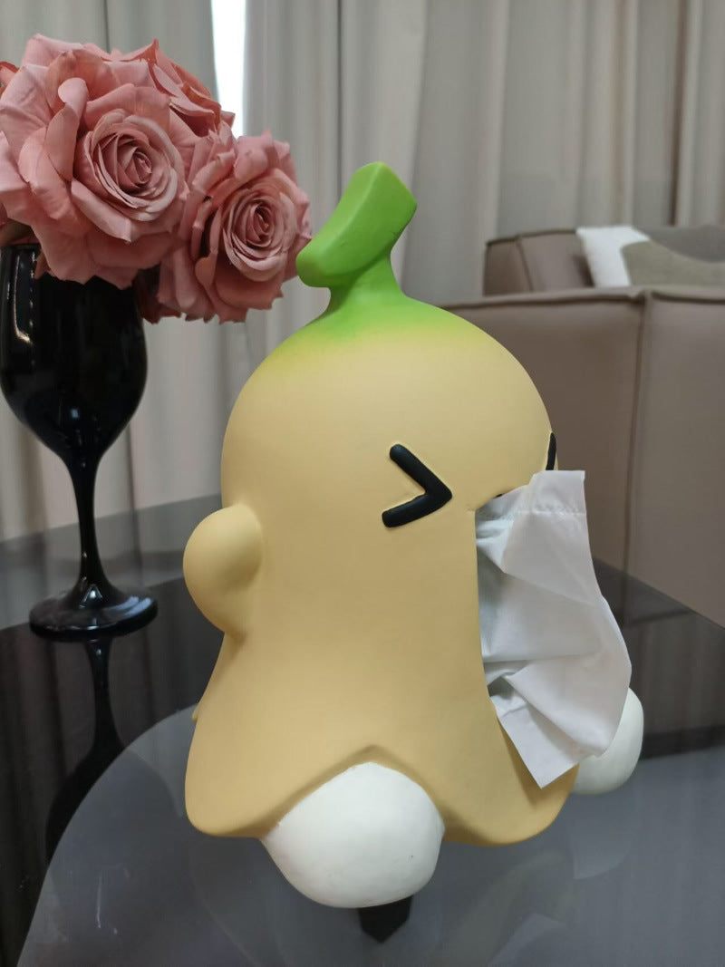Funny Big Mouth Banana Art Tissue Box, Unique Home Decoration