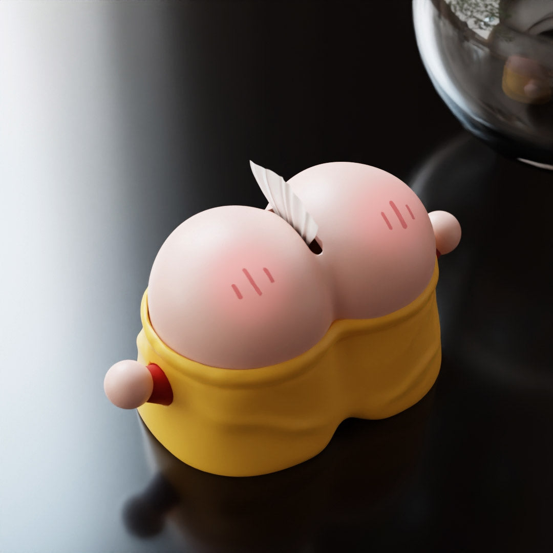 Funny Cartoon Butt Tissue Box - Playful Napkin Holder for Desk, Bathroom & Gag Gifts