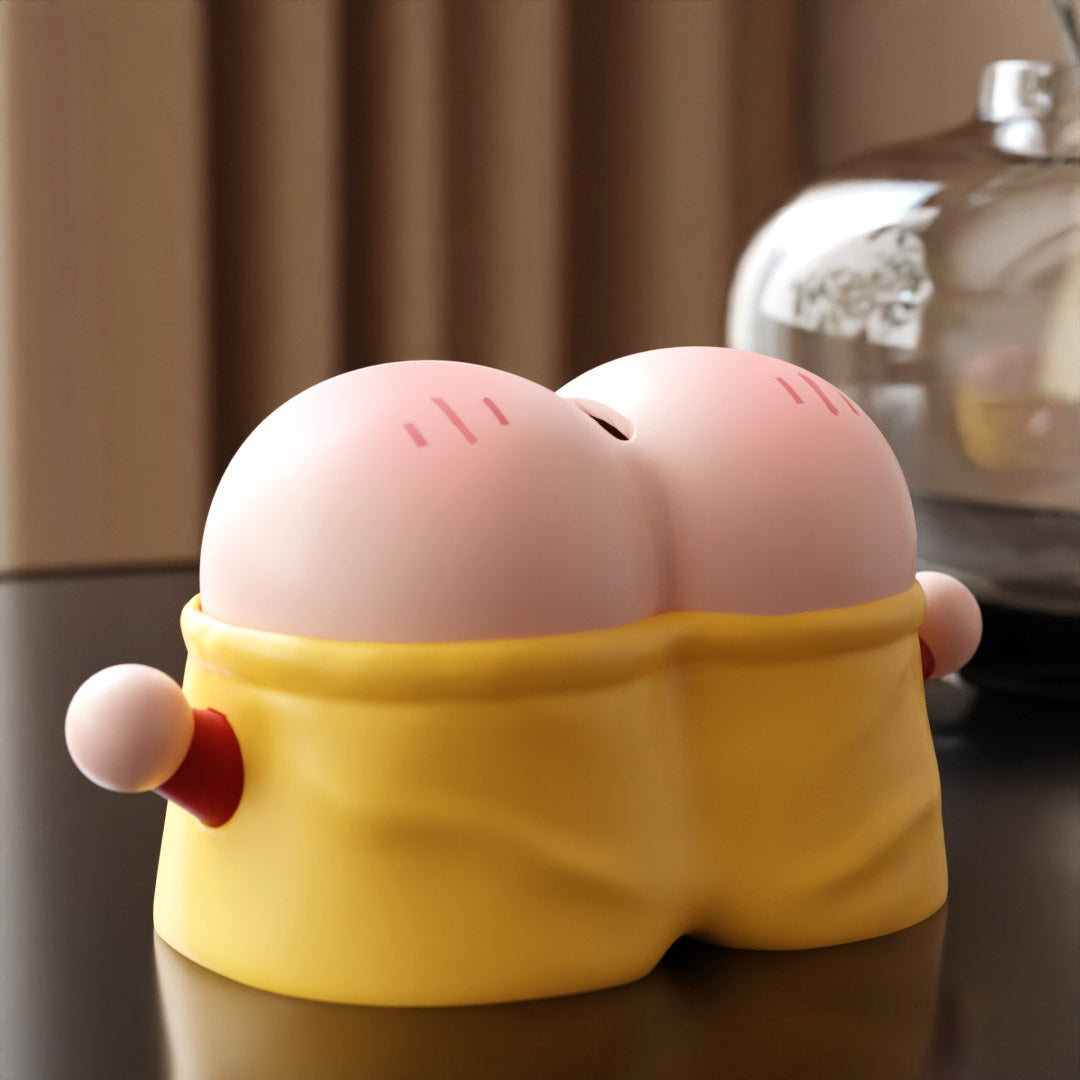 Funny Cartoon Butt Tissue Box - Playful Napkin Holder for Desk, Bathroom & Gag Gifts