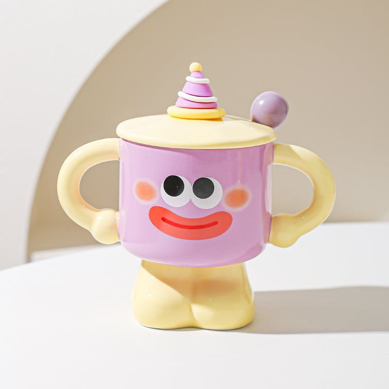 Funny Cartoon Expression Ceramic Mug, Coffee Cup, Fun Gift