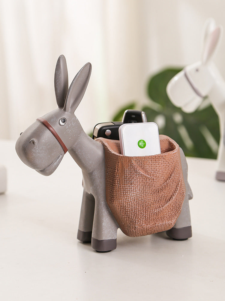 Funny Little Donkey Office Pen Holder, Desktop Organize Storage