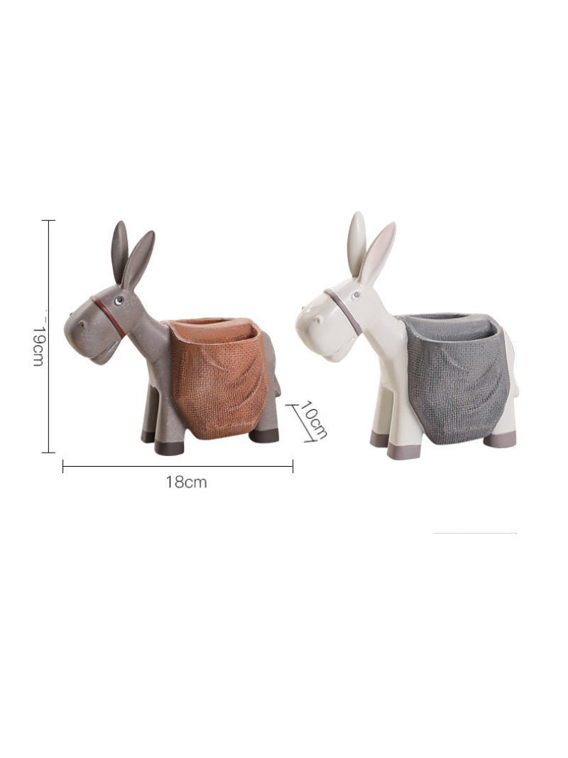 Funny Little Donkey Office Pen Holder, Desktop Organize Storage