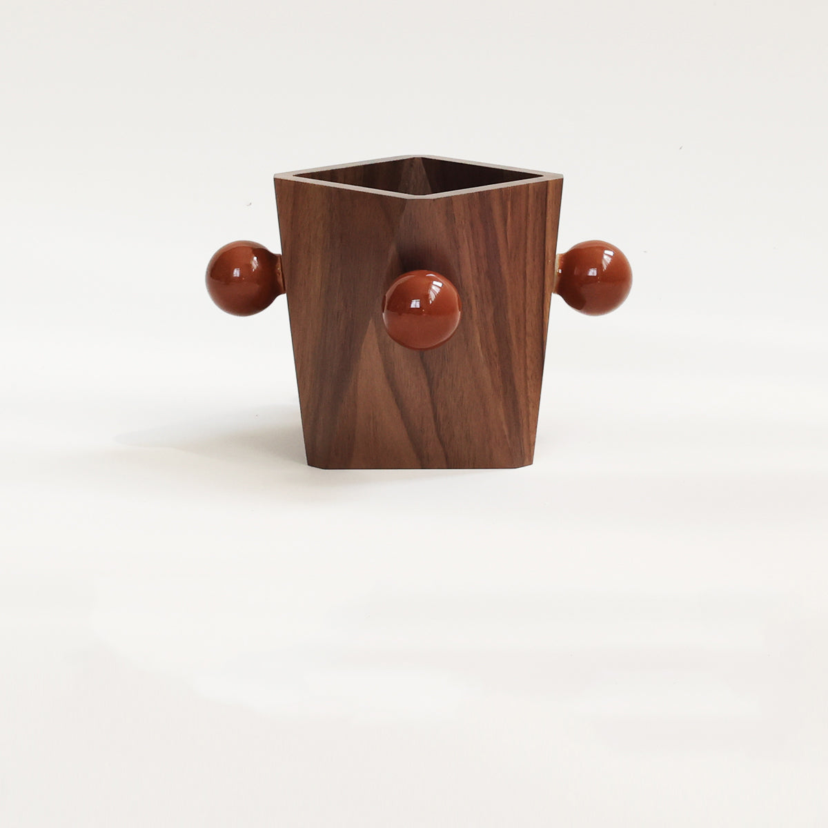 Geometric Line Art Wooden Pen Holder & Glasses Stand - Office & Home Desktop Organizer