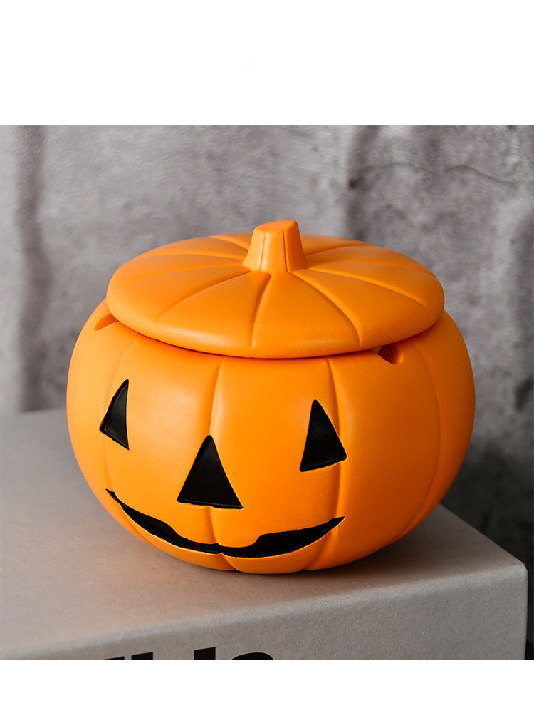 Halloween Decorated Orange Pumpkin Ashtray,Holiday Decoration