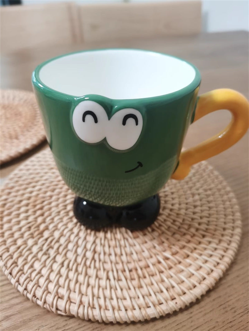 Happy Smile Cartoon Ceramic Mug - Spread Joy with Every Sip