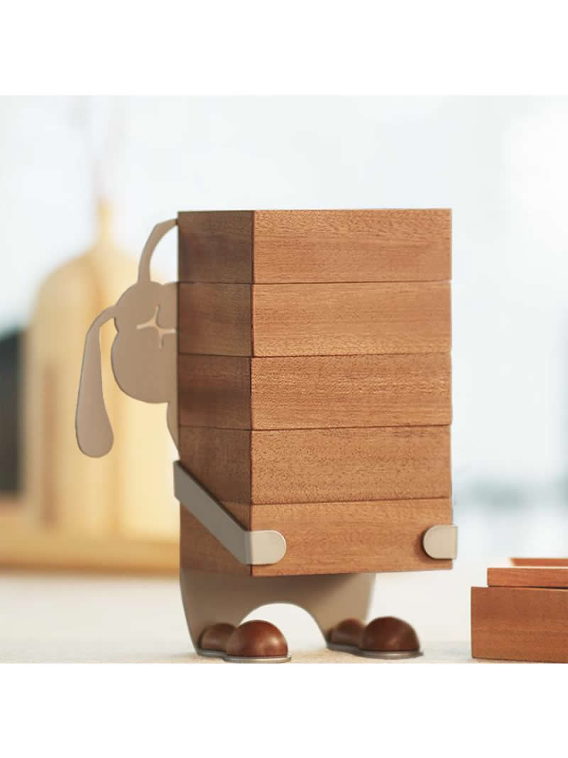 Hardworking Rabbit Wooden Jewelry Box,Small Storage Box,Holiday Gifts