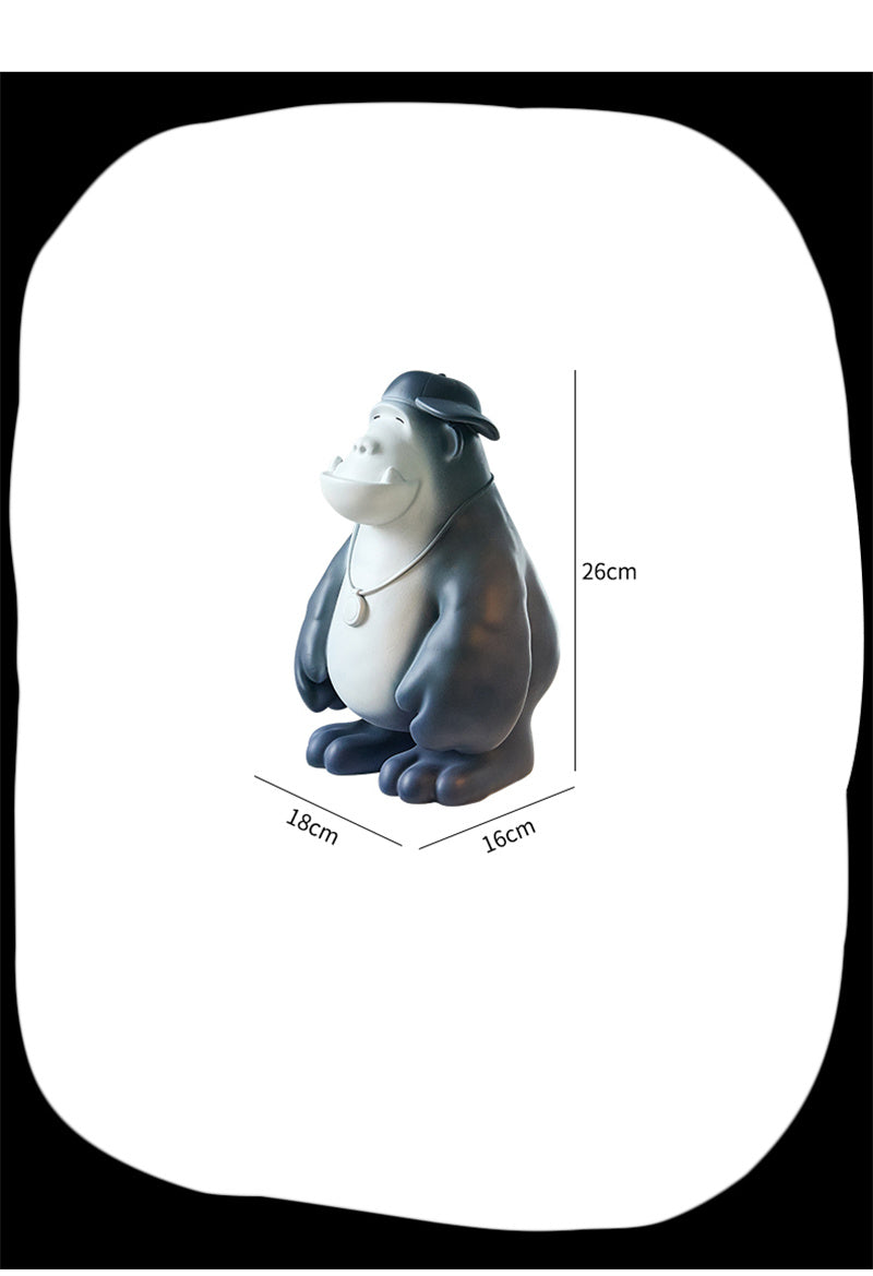 Hip-Hop Gorilla Sculpture - Cool Urban Art Decor,Home Office Ornaments