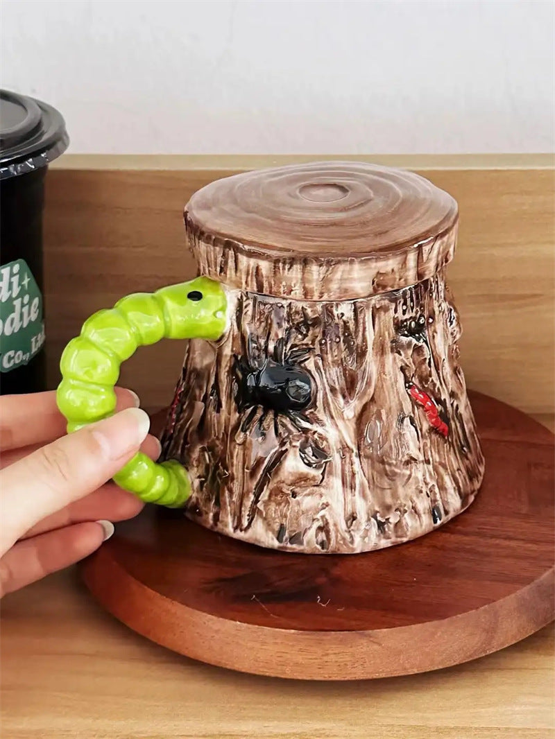 Imitation Tree Root Ceramic Mug,Cofee Cup,Unique Gift