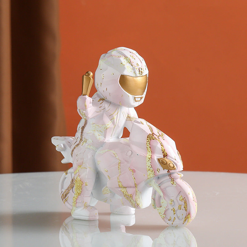 Interesting motorcycle sculpture ornaments, home office desktop decoration