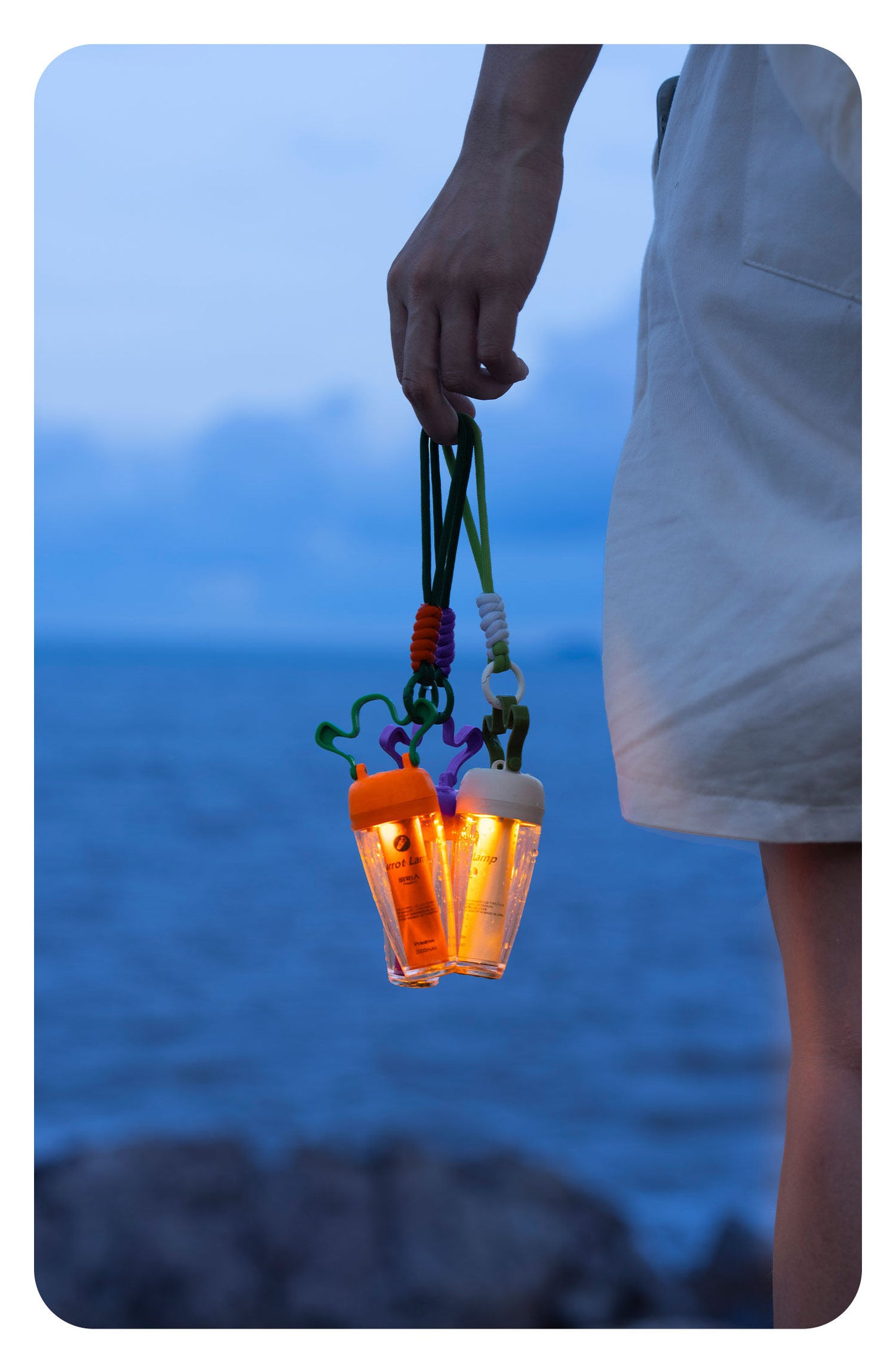 IPX4 Waterproof Carrot Rechargeable LED Camping Lantern Light with Magnetic Base for Outdoor Hiking Emergency Gift