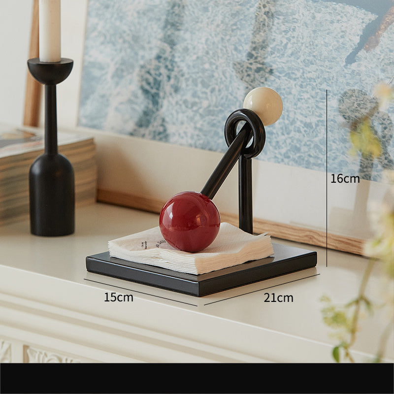Iron Napkin Holder with Ball Design - Stylish Decor Tableware for Home or Restaurant