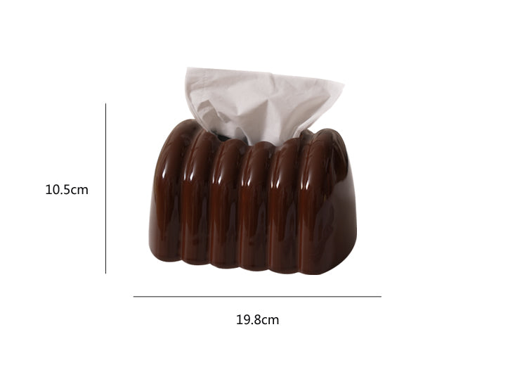 Literary And Fresh Chocolate Ceramic Tissue Box