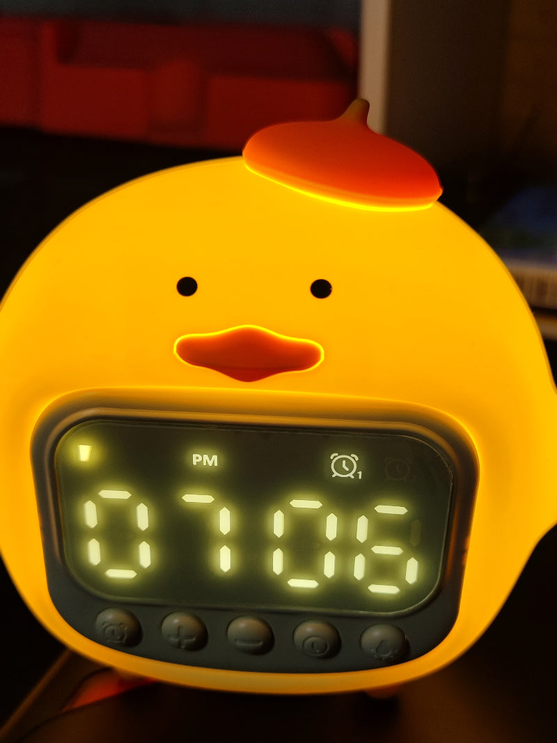 Little Yellow Chicken Table Clock,Night Light, Creative Gift