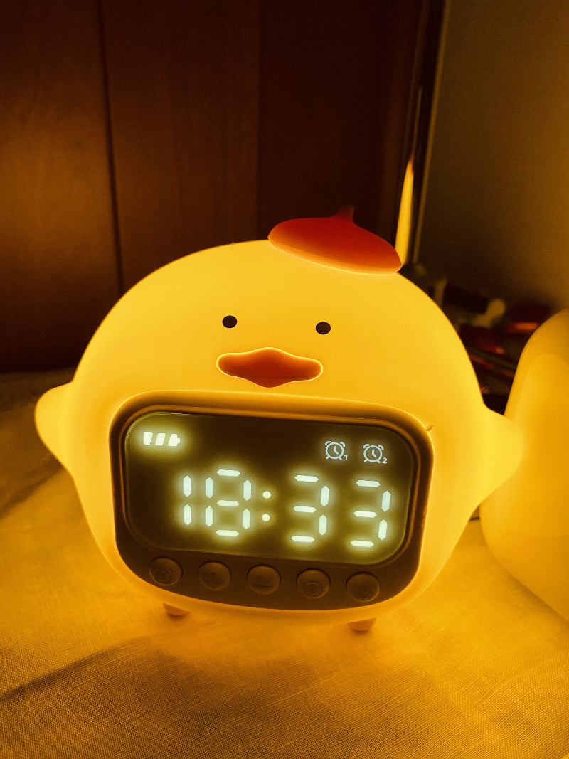 Little Yellow Chicken Table Clock,Night Light, Creative Gift