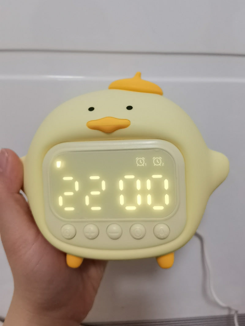 Little Yellow Chicken Table Clock,Night Light, Creative Gift