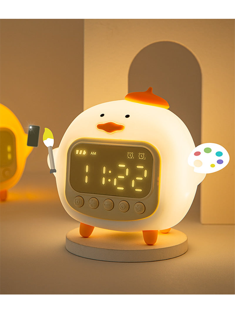 Little Yellow Chicken Table Clock,Night Light, Creative Gift