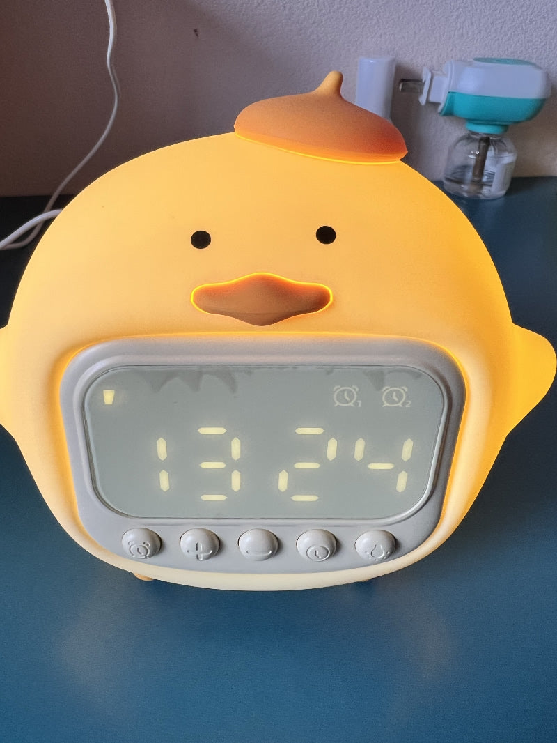 Little Yellow Chicken Table Clock,Night Light, Creative Gift