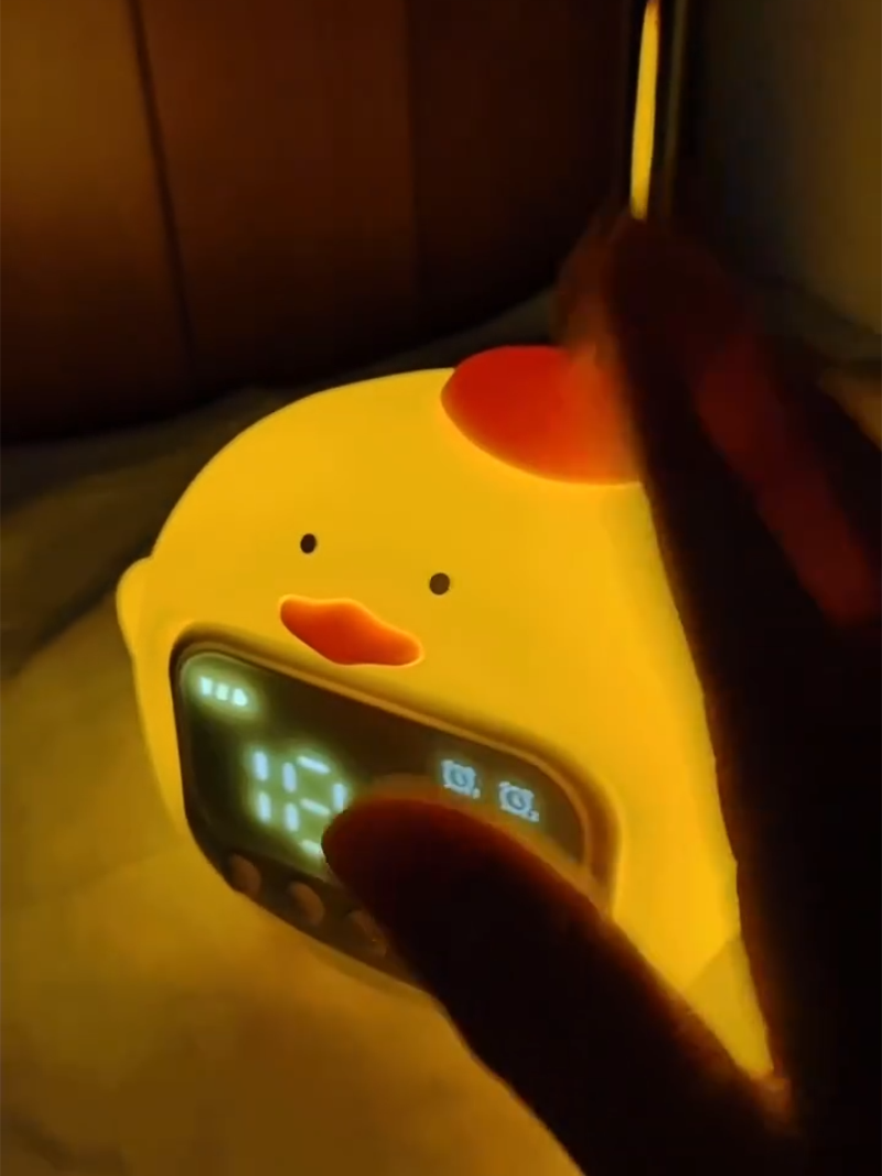 Little Yellow Chicken Table Clock,Night Light, Creative Gift