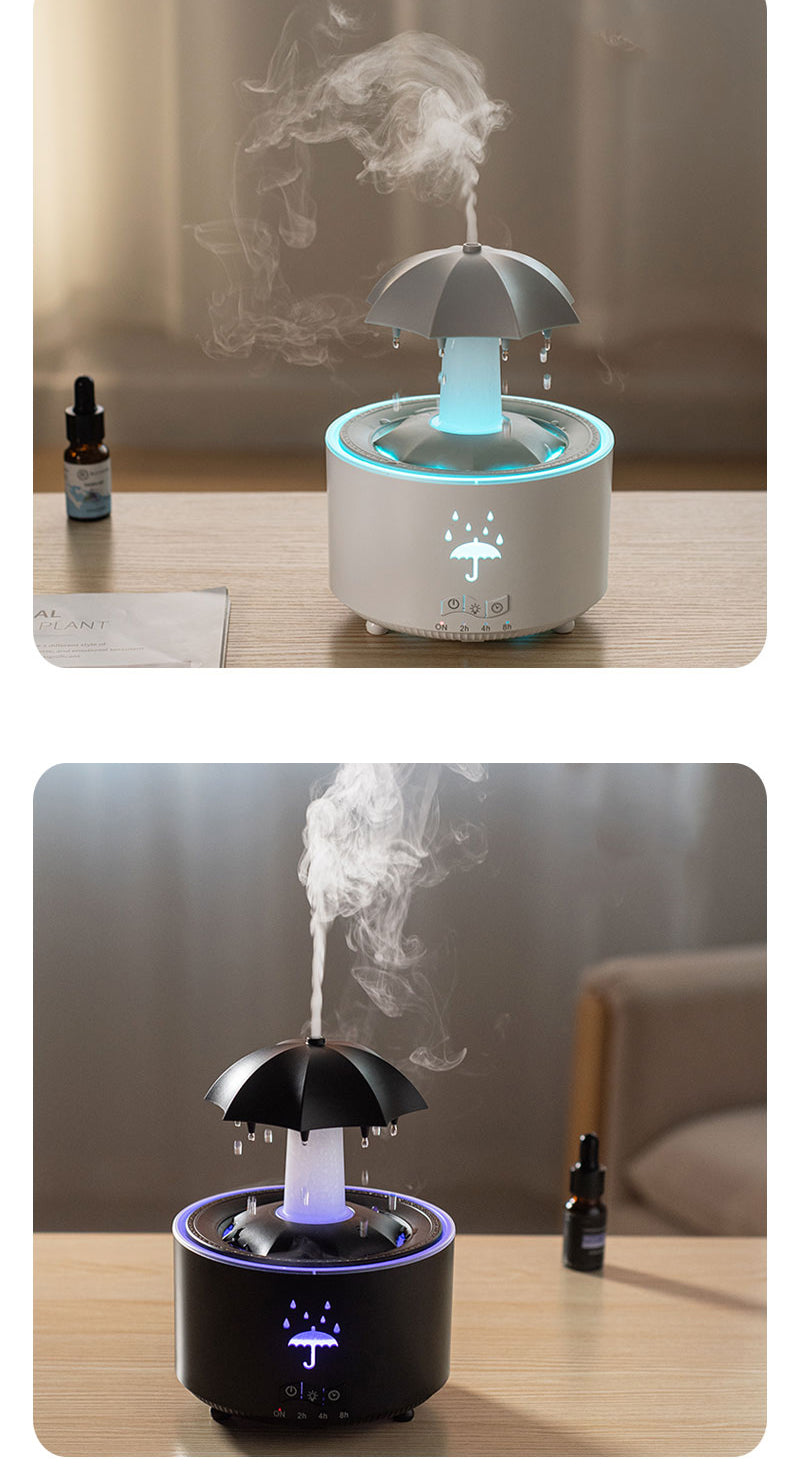 Magical Umbrella Humidifier - Raindrop Mist & LED Light Show, Relaxing Mood Decor for Home/Office