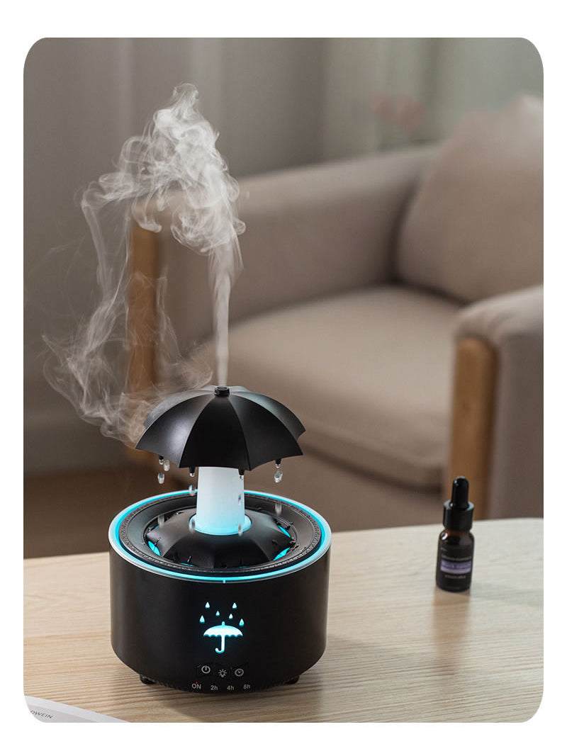 Magical Umbrella Humidifier - Raindrop Mist & LED Light Show, Relaxing Mood Decor for Home/Office