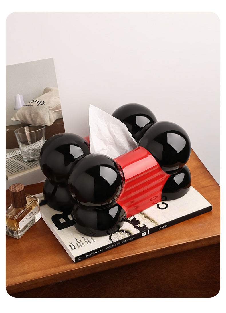 Modern Art Ceramic Tissue Box,Living Room Office Decoration