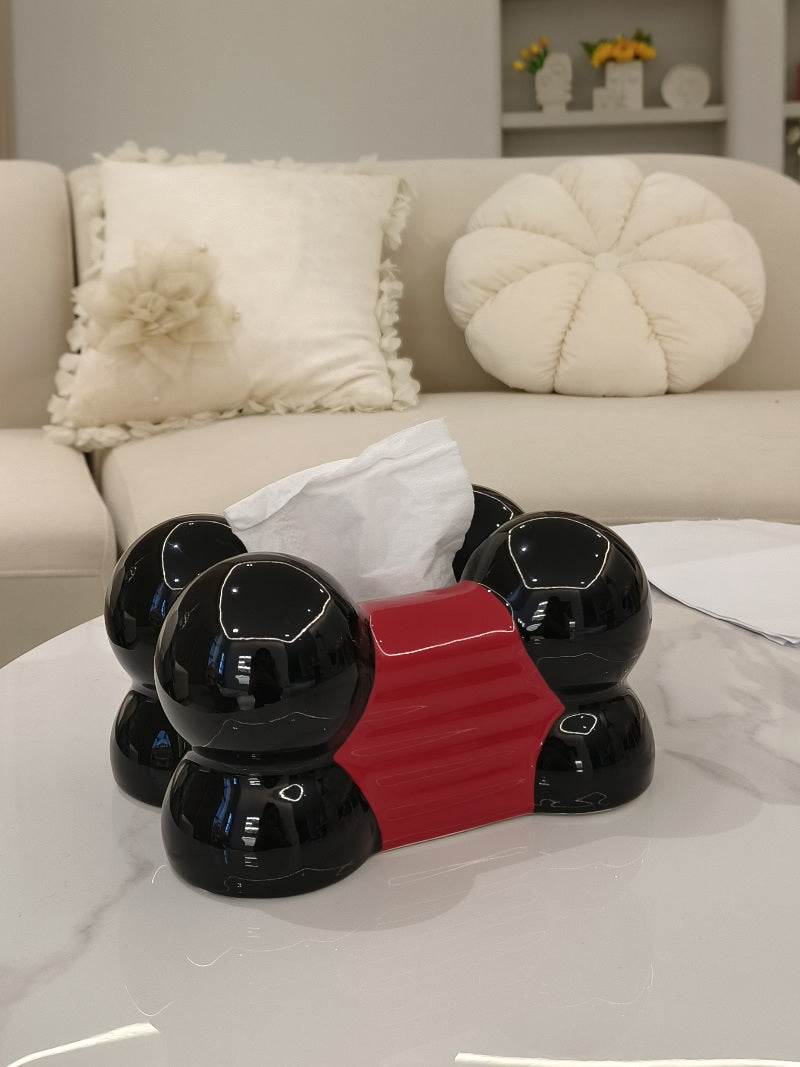 Modern Art Ceramic Tissue Box,Living Room Office Decoration
